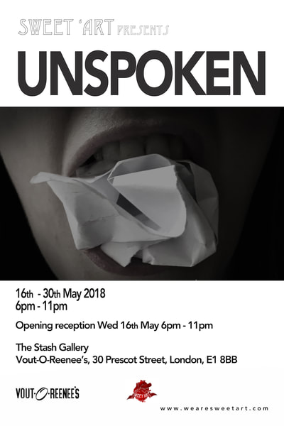 Unspoken exhibition poster